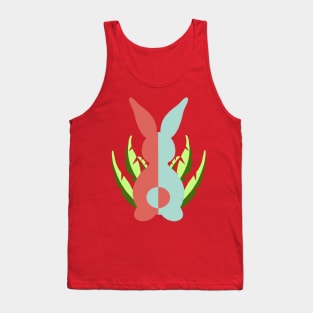 Easter Bunny Red & Dull Green Tank Top